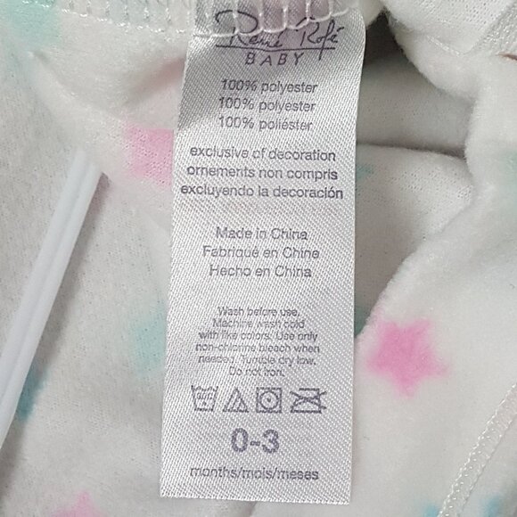 Rene Rofe Baby 0-3 Months Girls White/Turquoise One Pc Outfit - NWT - Picture 5 of 5